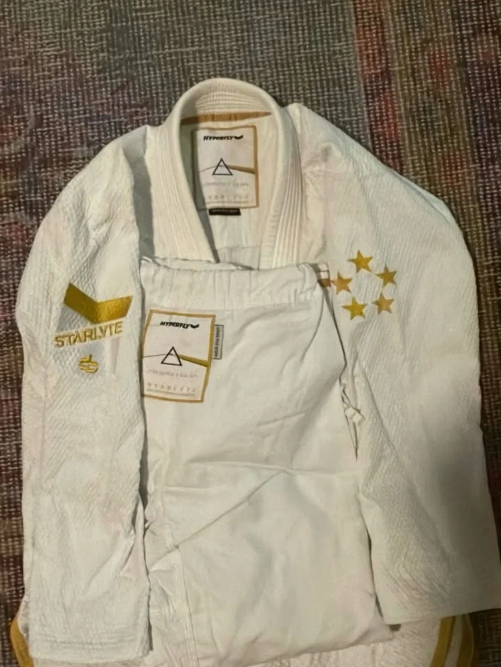 Starlyte ll Gold White BJJ Gi